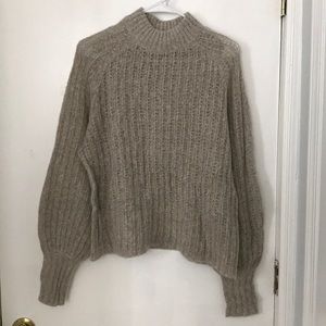 Grey cashmere sweater with some light brown new